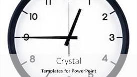  Presentation with classic - Beautiful presentation design featuring classic-analog-clock-pointing backdrop and a white colored foreground