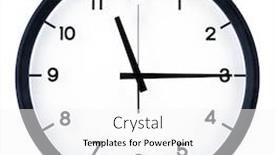  Presentation with classic - Colorful presentation enhanced with classic-analog-clock-pointing backdrop and a white colored foreground