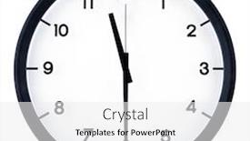  Presentation with classic - Presentation design having classic-analog-clock-pointing background and a white colored foreground