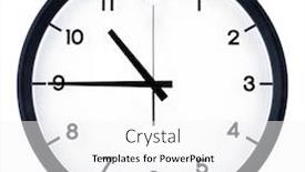  Presentation with classic - Audience pleasing presentation theme consisting of classic-analog-clock-pointing backdrop and a white colored foreground