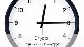  Presentation with classic - Presentation featuring classic-analog-clock-pointing background and a white colored foreground