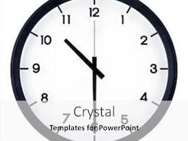 Classic Analog Clock Pointing PPT template 80 | CrystalGraphics
