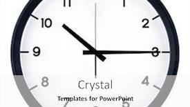  Presentation with classic - Presentation theme enhanced with classic-analog-clock-pointing background and a white colored foreground