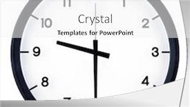  Presentation with clock - Presentation theme consisting of classic-analog-clock-pointing background and a white colored foreground