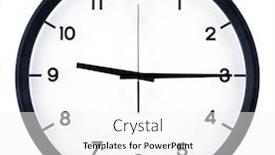  Presentation with classic - Beautiful presentation theme featuring classic-analog-clock-pointing backdrop and a white colored foreground