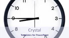  Presentation with eight - Presentation with classic-analog-clock-pointing background and a sky blue colored foreground