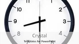  Presentation with classic - PPT theme having classic-analog-clock-pointing background and a white colored foreground