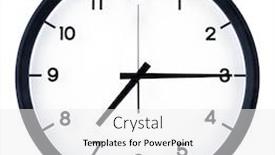  Presentation with classic - Presentation design featuring classic-analog-clock-pointing background and a white colored foreground