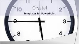  Presentation with classic - Presentation theme consisting of classic-analog-clock-pointing background and a light blue colored foreground