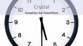  Presentation with interior design of classic white - Slide set having classic-analog-clock-pointing background and a light blue colored foreground