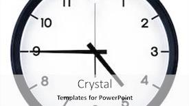  Presentation with clock - Audience pleasing presentation design consisting of classic-analog-clock-pointing backdrop and a white colored foreground