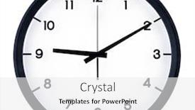  Presentation with classic - Presentation theme featuring classic-analog-clock-pointing background and a white colored foreground