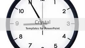  Presentation with eight - Presentation having classic-analog-clock-pointing background and a white colored foreground