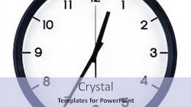  Presentation with classic - Amazing presentation theme having classic-analog-clock-pointing backdrop and a light blue colored foreground