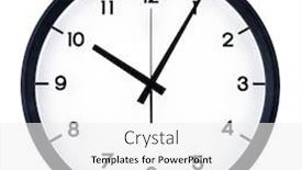  Presentation with classic - Cool new presentation design with classic-analog-clock-pointing backdrop and a white colored foreground