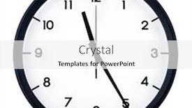  Presentation with classic - Presentation theme enhanced with classic-analog-clock-pointing background and a white colored foreground