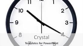  Presentation with classic - Cool new presentation theme with classic-analog-clock-pointing backdrop and a white colored foreground