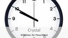  Presentation with classic - Presentation theme with classic-analog-clock-pointing background and a white colored foreground