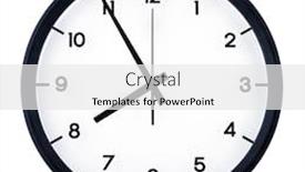  Presentation with classic - PPT theme with classic-analog-clock-pointing background and a white colored foreground