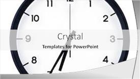  Presentation with classic - Colorful slides enhanced with classic-analog-clock-pointing backdrop and a white colored foreground