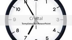  Presentation with classic - Presentation design having classic-analog-clock-pointing background and a white colored foreground