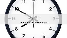  Presentation with classic - Beautiful presentation theme featuring classic-analog-clock-pointing backdrop and a white colored foreground