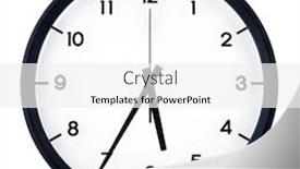  Presentation with classic - Presentation theme with classic-analog-clock-pointing background and a white colored foreground