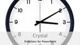  Presentation with classic - Presentation theme consisting of classic-analog-clock-pointing background and a light gray colored foreground