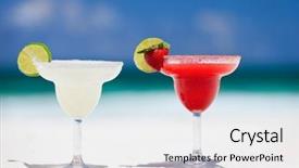  Presentation with classic - Slide deck featuring classic and strawberry margarita cocktails background and a white colored foreground