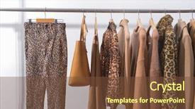  Presentation with animal print - Cool new theme with classic animal print pant backdrop and a tawny brown colored foreground