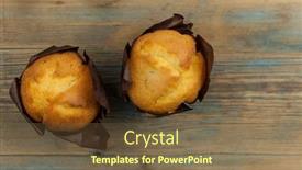  Presentation with muffins - Slide set with classic-banana-nut-muffins-black background and a tawny brown colored foreground