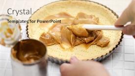  Presentation with banoffee - Presentation consisting of classic-banoffee-pie-recipe-spread background and a blonde colored foreground