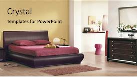  Presentation with classic - Slide set featuring classic bedroom interiors background and a lemonade colored foreground