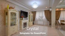  Presentation with classic - PPT theme featuring classic-beige-kitchen-with-ample background and a gray colored foreground