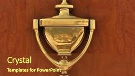  Presentation with classic - Theme consisting of classic brass door knocker background and a tawny brown colored foreground