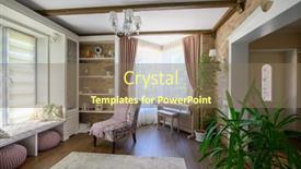  Presentation with windows - Audience pleasing presentation design consisting of classic-brown-and-white-living backdrop and a coral colored foreground