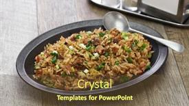  Presentation with cajun - Beautiful presentation design featuring classic-cajun-dirty-rice-southern backdrop and a tawny brown colored foreground