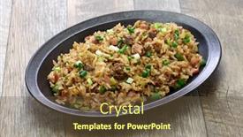  Presentation with cajun - Cool new slide set with classic-cajun-dirty-rice-southern backdrop and a tawny brown colored foreground