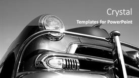  Presentation with classic car - Presentation having classic-car-in-black background and a gray colored foreground