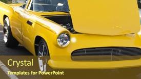  Presentation with classic car - Slides consisting of classic-car-show background and a tawny brown colored foreground