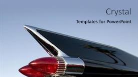  Presentation with classic car - Amazing presentation theme having classic-car-tail-fin backdrop and a light blue colored foreground