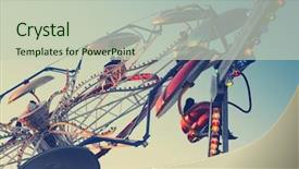  Presentation with subtle - Cool new PPT layouts with classic carnival ride in subtle backdrop and a soft green colored foreground
