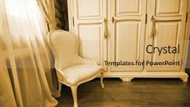  Presentation with luxury - Theme enhanced with antique wood furniture - interior of luxury vintage bedroom background and a coral colored foreground