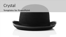  Presentation with top hat - Cool new theme with classic circus - black tophat top hat isolated backdrop and a light gray colored foreground