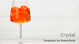  Presentation with classic - Amazing slides having classic-cocktail-glass-on-wooden backdrop and a white colored foreground