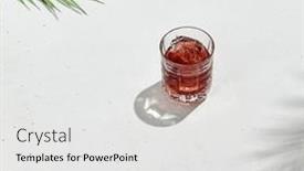  Presentation with alcohol white - Presentation design featuring classic-cocktail-negroni-on-white background and a white colored foreground