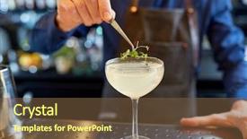  Presentation with bartender - Slides having classic counter - alcohol drinks people and luxury background and a tawny brown colored foreground