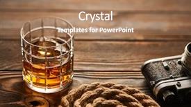  Presentation with whiskey - Amazing theme having classic counter - glass of whiskey and vintage backdrop and a coral colored foreground