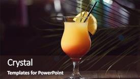  Presentation with cocktail - Audience pleasing PPT layouts consisting of classic counter - glass with tasty exotic cocktail backdrop and a tawny brown colored foreground