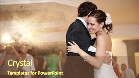  Presentation with married couple - Cool new presentation with classic dance - just married couple dancing backdrop and a tawny brown colored foreground